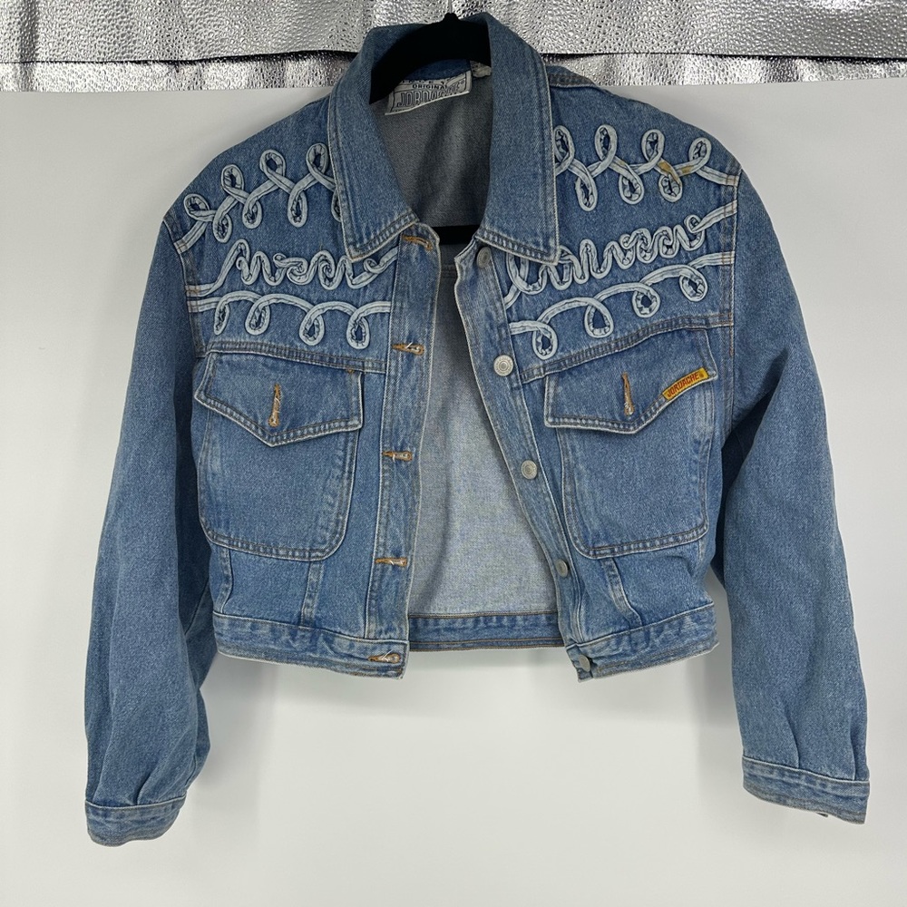 Vintage Jordache Jean Jacket Denim Crop GUC medium